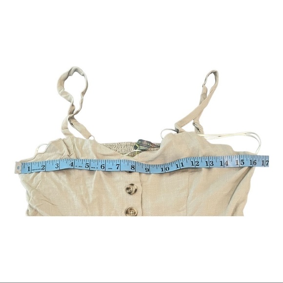 𝅺GOOD LUCK GEM Button Front Sleeveless Midi Dress sage green - Picture 8 of 13